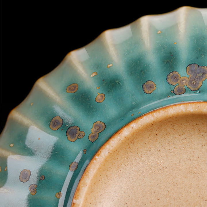 Buddha Stones Retro Glaze Kiln Change Ceramic Gaiwan Sancai Teacup Kung Fu Tea Cup And Saucer With Lid - image 13