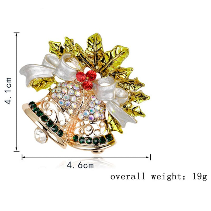 Christmas Multi-Colored Rhinestone Crystal Brooch Pin - image 8