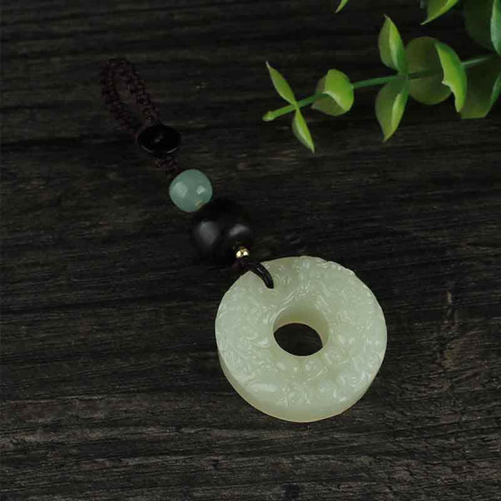 Buddha Stones PiXiu Jade Peace Buckle Abundance Wealth Key Chain - image 6