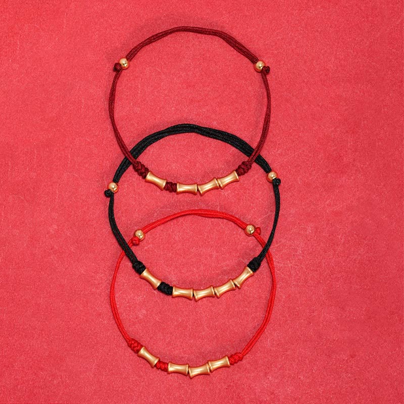 Buddha Stones 925 Sterling Silver Bamboo Design Protection Luck Braided Bracelet - image 14