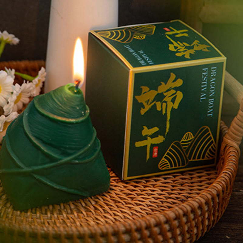 Buddha Stones Dragon Boat Festival Zongzi Pattern Scented Candle Gift For Family Friends - image 6
