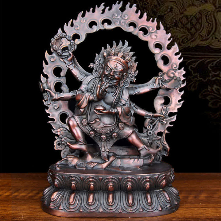 Tibet Mahakala Bodhisattva Figurine Compassion Copper Statue Decoration - image 4