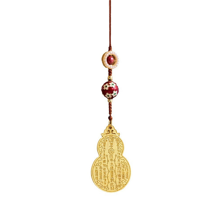 Buddha Stones Wu Lou Gourd Fu Character Tai Sui Amulet Fortune Phone Hanging Decoration Key Chain - image 7