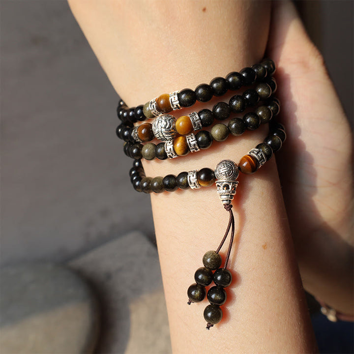 Golden Obsidian Energy Bracelet Necklace - image 8