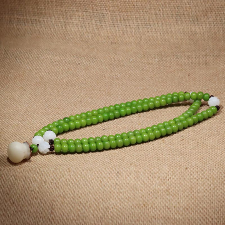 Buddha Stones Natural Bodhi Seed 108 Beads Mala Wisdom Bracelet - image 2