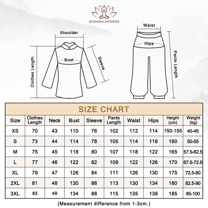 Buddha Stones Dragon Embroidered Qi Gong Zen Spiritual Practice Meditation Prayer Uniform Unisex Clothing Set - image 12