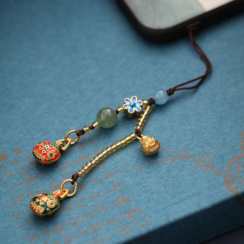 Gold Swallowing Beast Family Luck Key Chain - image 1