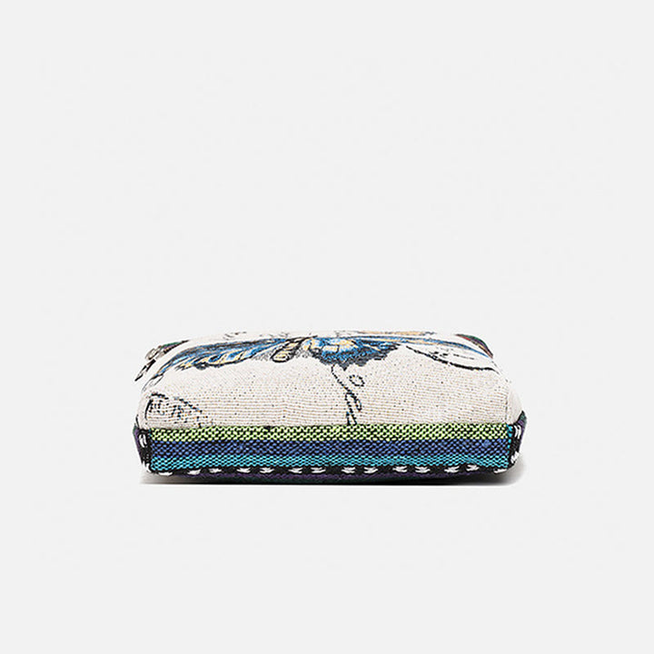 Buddha Stones Elephant Butterfly Embroidered Canvas Tote Bag Shoulder Bag Crossbody Bag - image 15