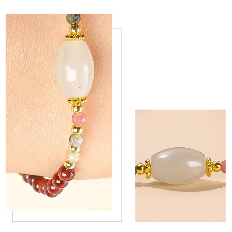 Buddha Stones Garnet Jade Tourmaline Bead Passion Bracelet - image 6
