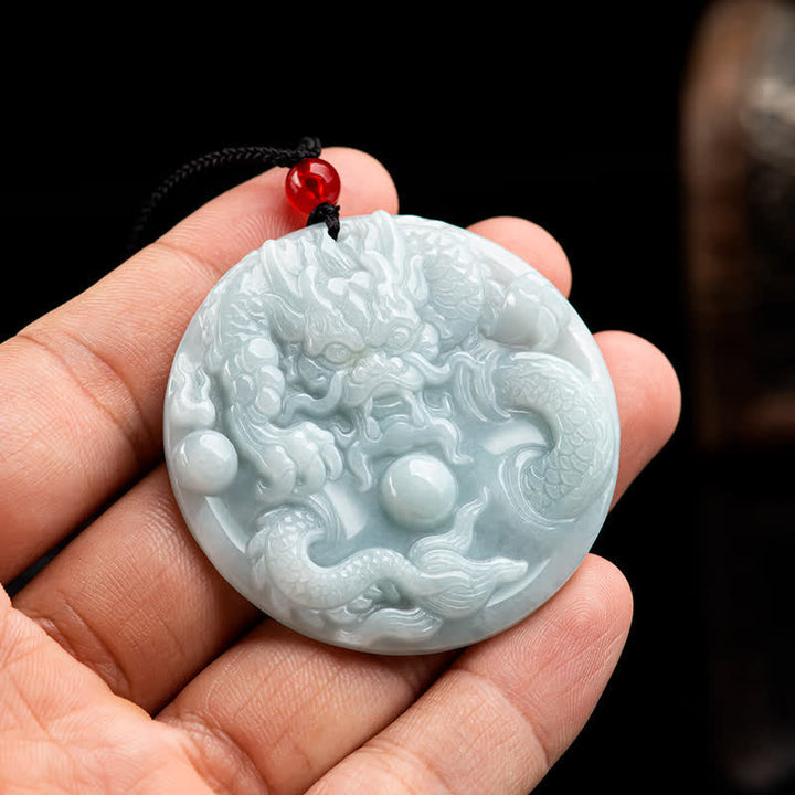 ❗❗❗A Flash Sale- Buddha Stones Chinese Zodiac Dragon Jade Success Amulet String Necklace - image 2