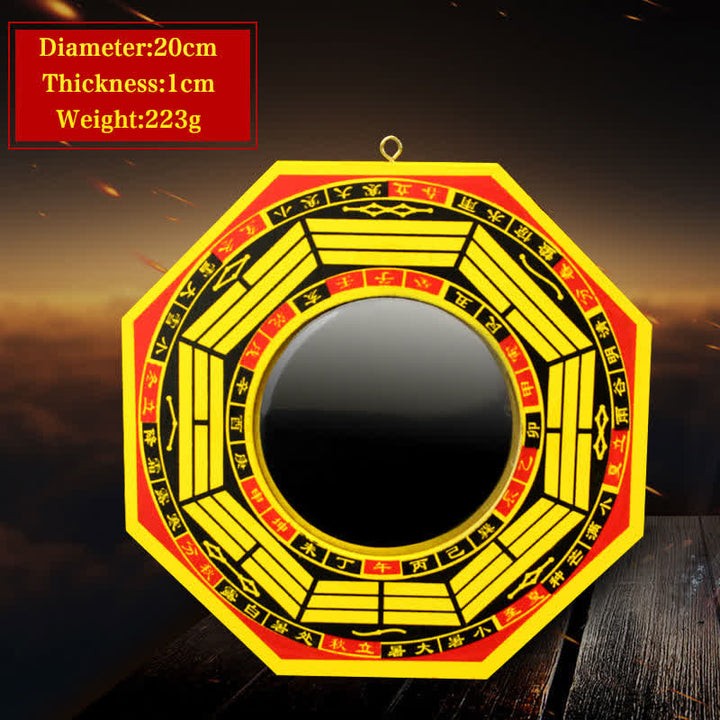 Buddha Stones Feng Shui Bagua Map Balance Living Room Energy Map Mirror - 7 IN - Convex Mirror - Yellow - image 16