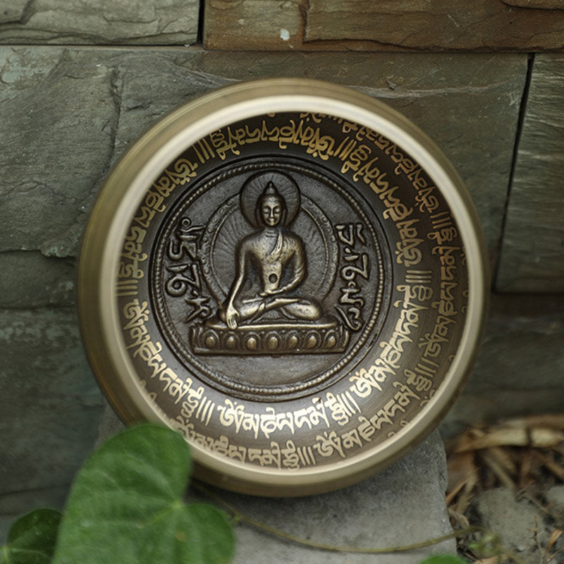 Buddha Stones Tibetan Sound Bowl Handcrafted for Focus and Meditation Peaceful Happiness Singing Bowl Set - image 9