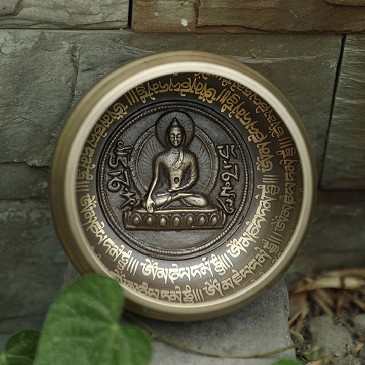 Buddha Stones Tibetan Sound Bowl Handcrafted for Focus and Meditation Peaceful Happiness Singing Bowl Set - image 9