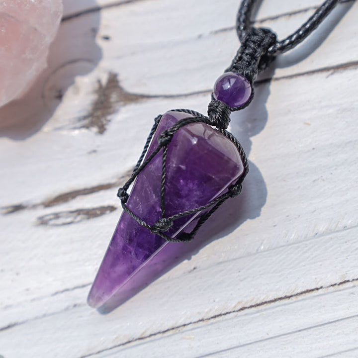 Buddha Stones Natural Stone Pointed Pendant Necklace - image 11