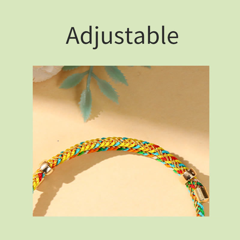 Buddha Stones Colorful Rope Zongzi Pattern Luck Handmade Child Adult Bracelet - image 4