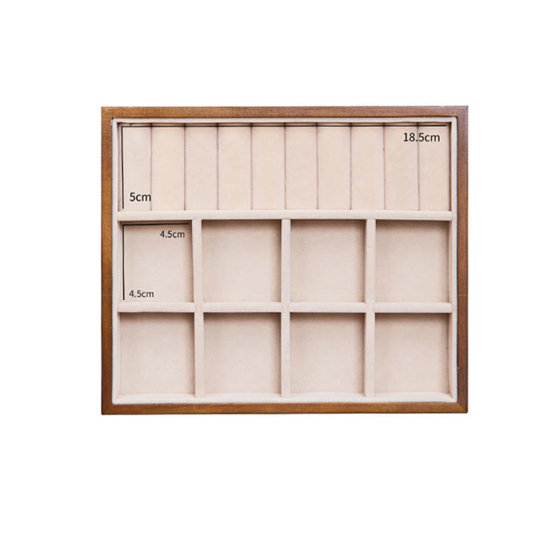 Buddha Stones Vintage Wooden Jewelry Box Two-Layer Solid Wood Jewelry Storage Box - image 17