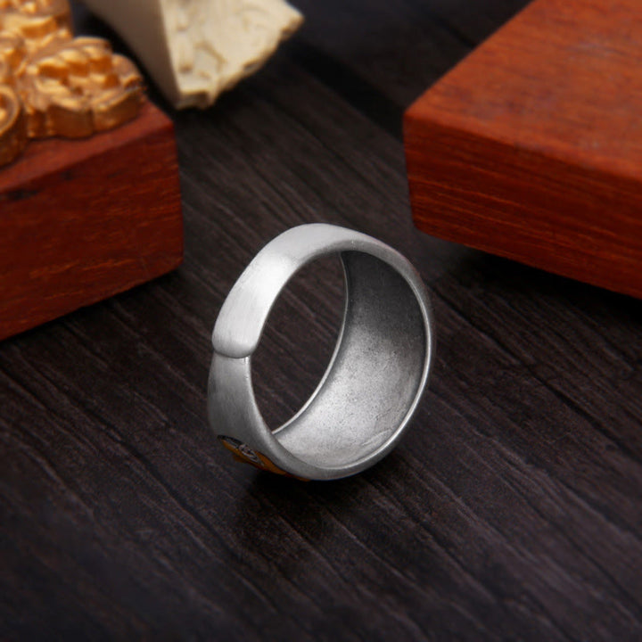 Buddha Stones 999 Sterling Silver Nine Tailed Fox Success Protection Ring - image 3