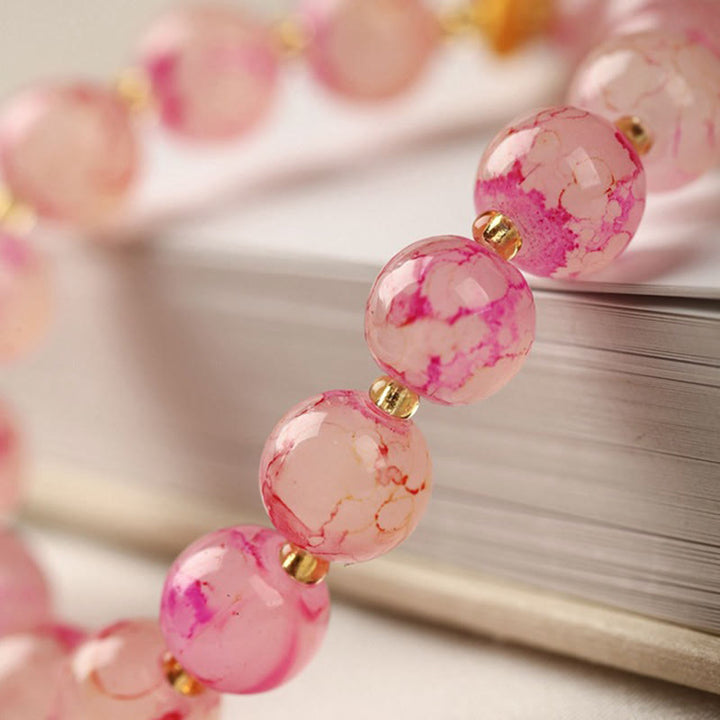 Buddha Stones Liuli Glass Bead Blessing Harmony Bracelet - image 4
