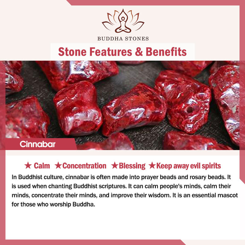 Buddha Stones 925 Sterling Silver Cinnabar Blessing String Bracelet - image 5