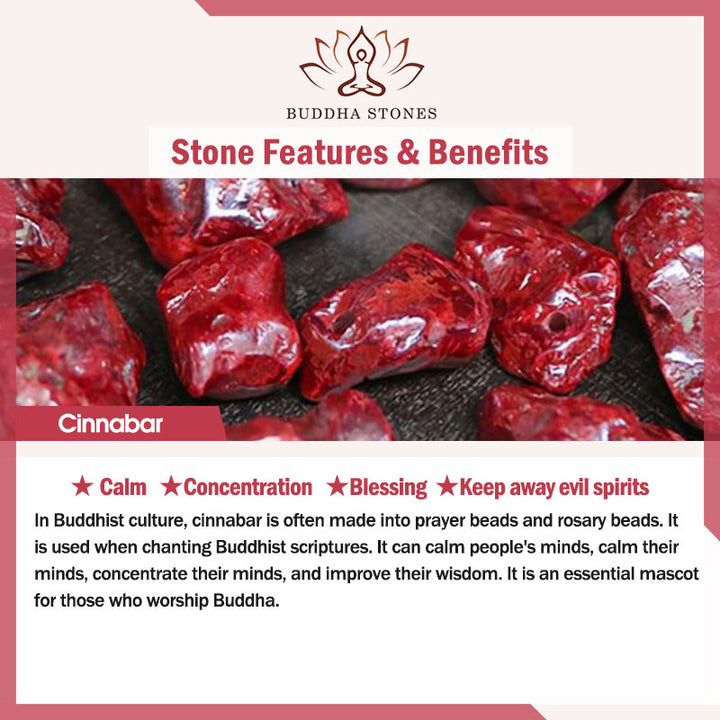 Buddha Stones 925 Sterling Silver Cinnabar Blessing String Bracelet - image 5