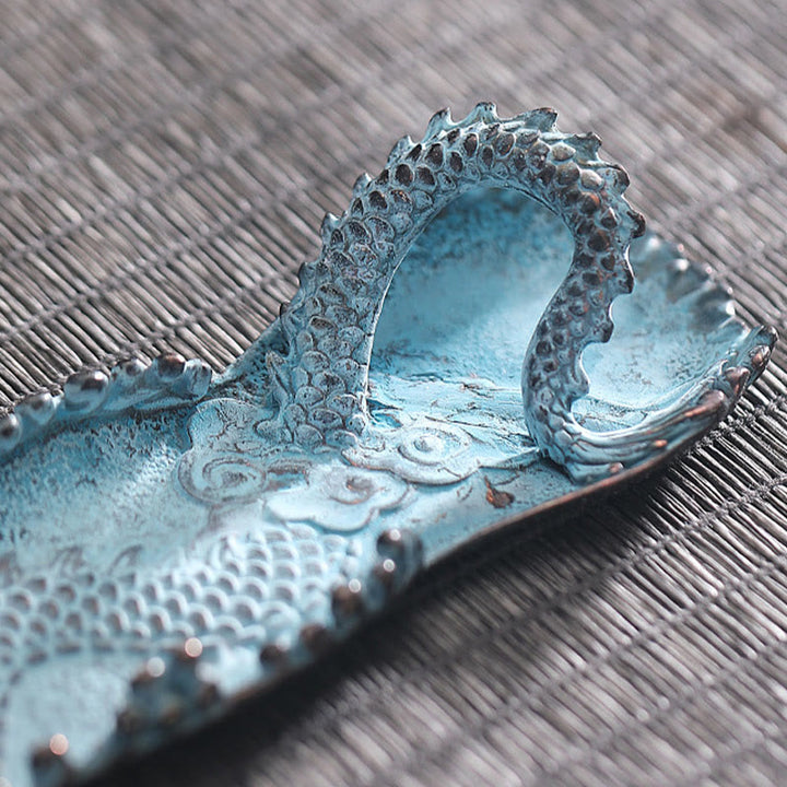 Buddha Stones Auspicious Dragon Strength Alloy Incense Burner Decoration - image 6