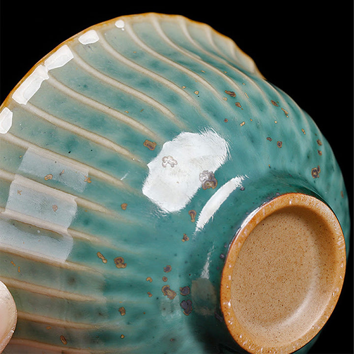 Buddha Stones Retro Glaze Kiln Change Ceramic Gaiwan Sancai Teacup Kung Fu Tea Cup And Saucer With Lid - image 14