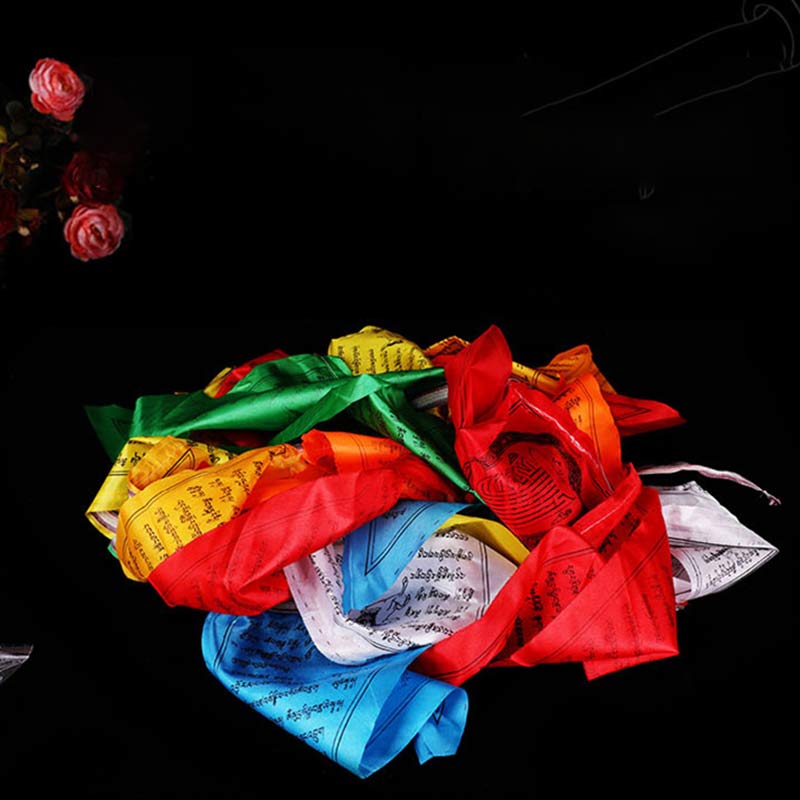 Tibetan Blessing Outdoor 25 Pcs Triangle Prayer Flag Decoration - image 7