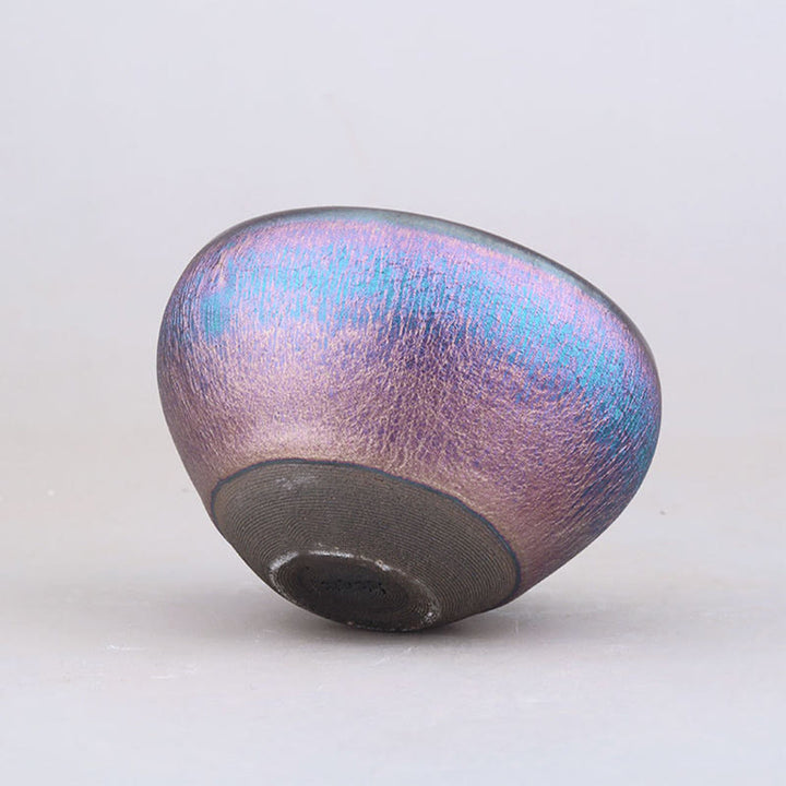 Buddha Stones Handmade Aurora Rainbow Design Chinese Jianzhan Ceramic Teacup Tenmoku Kung Fu Tea Cup - image 3