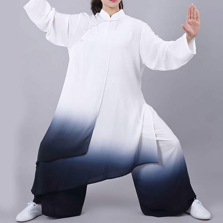 Buddha Stones Gradient Painting Meditation Prayer Spiritual Zen Tai Chi Qigong Practice Unisex Clothing Set - image 2