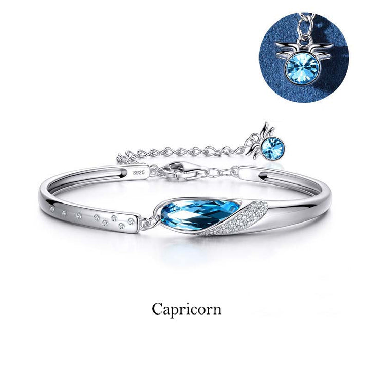 Buddha Stones 925 Silver Plated Copper 12 Constellations of the Zodiac Charm Bracelet - image 17