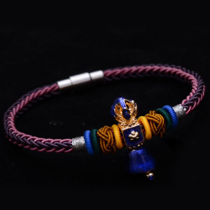 Buddha Stones Tibetan Handmade Dorje Vajra Strength Eight Threads String Bracelet - image 7