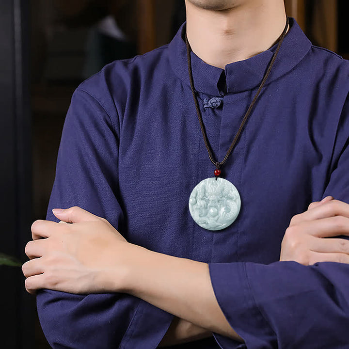 ❗❗❗A Flash Sale- Buddha Stones Chinese Zodiac Dragon Jade Success Amulet String Necklace - image 3