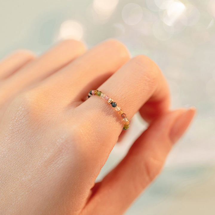 Buddha Stones Natural Tourmaline Positive Love Ring - image 2