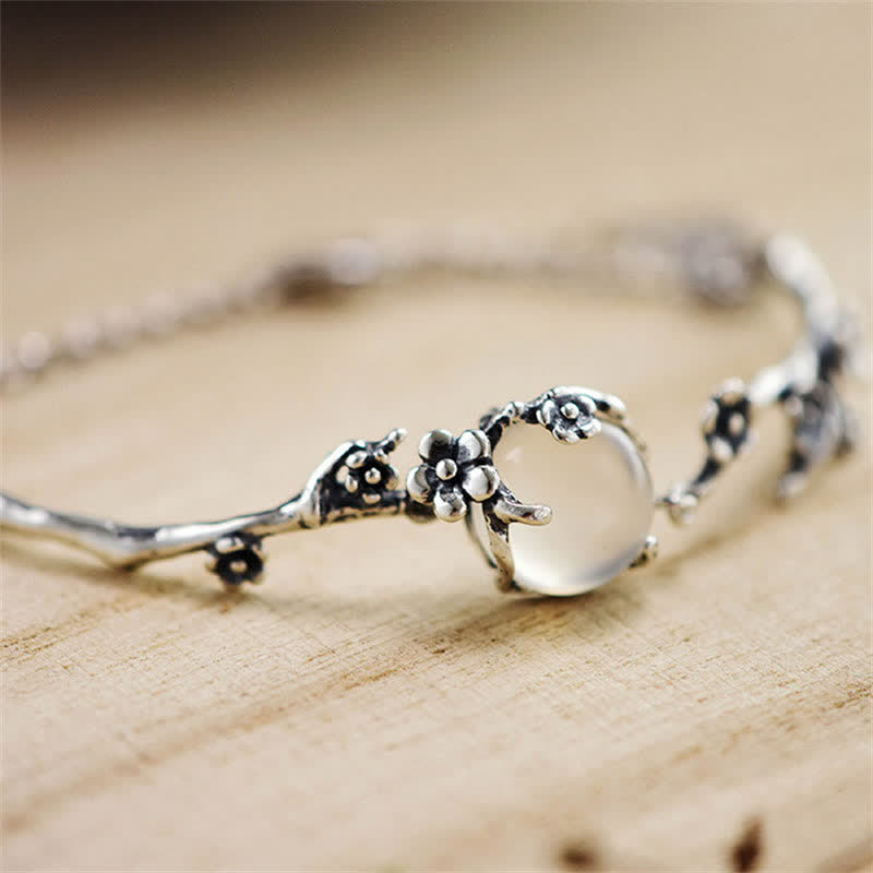 Buddha Stones Plum Blossom Chalcedony Positive Bracelet - image 5