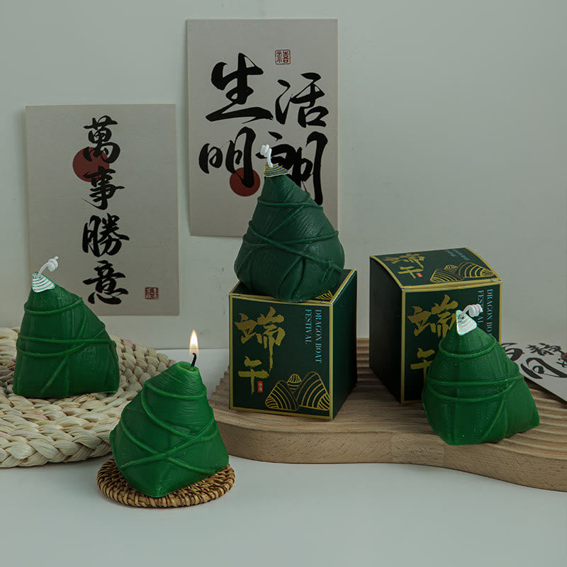 Buddha Stones Dragon Boat Festival Zongzi Pattern Scented Candle Gift For Family Friends - image 2