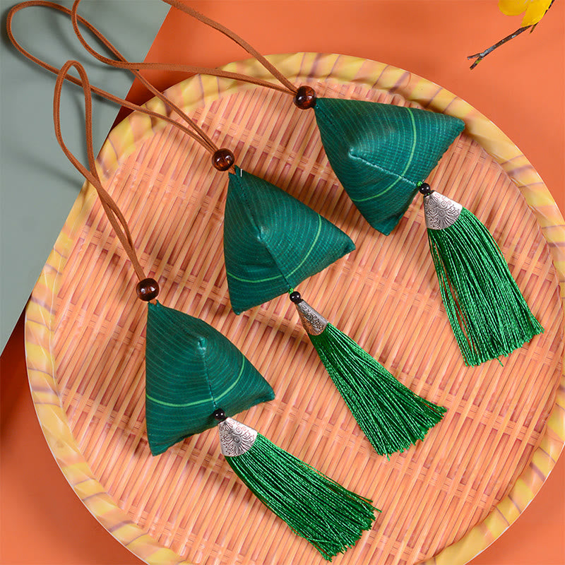 Buddha Stones Dragon Boat Festival Zongzi Pattern Sachet Protection Tassel Hanging Decoration - Zongzi Sachet - image 0