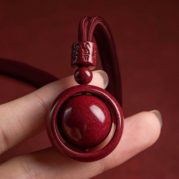 Buddha Stones Cinnabar Om Mani Padme Hum PiXiu Blessing Lucky Bead Necklace Pendant - image 8