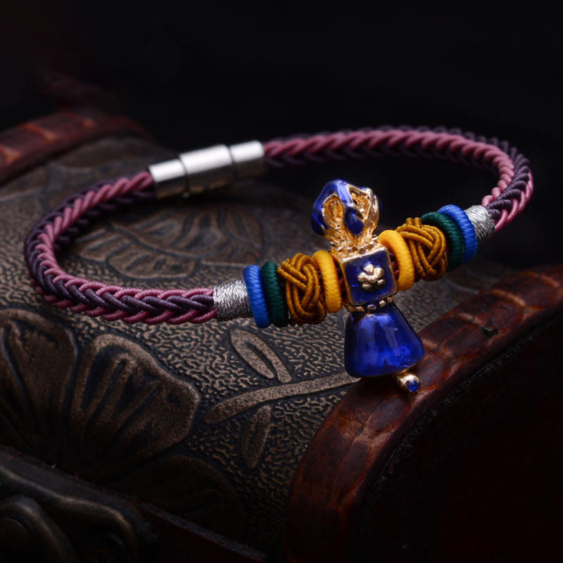 Buddha Stones Tibetan Handmade Dorje Vajra Strength Eight Threads String Bracelet - Vajra(Enlightenment♥Spiritual Power) - image 0