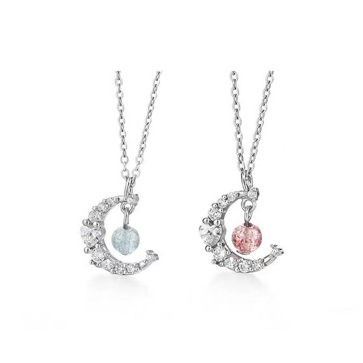 Buddha Stones Strawberry Quartz Blue Crystal Love Healing Necklace - image 14