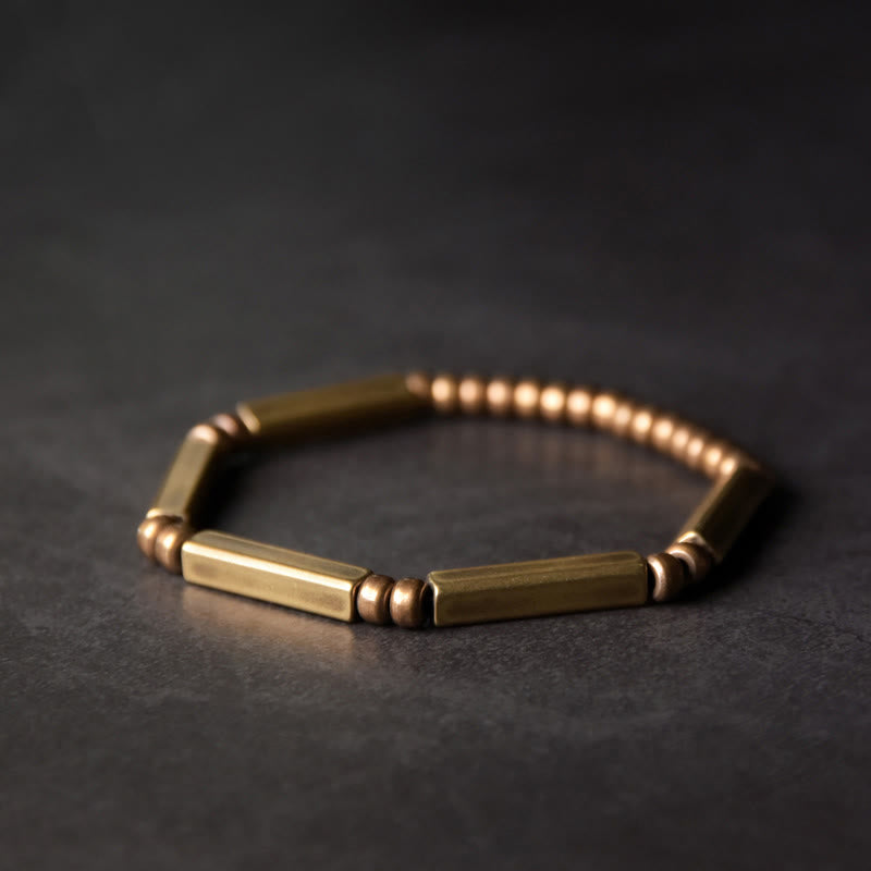 Buddha Stones Tibetan Simple Design Copper Wealth Luck Bracelet - 18cm - image 0