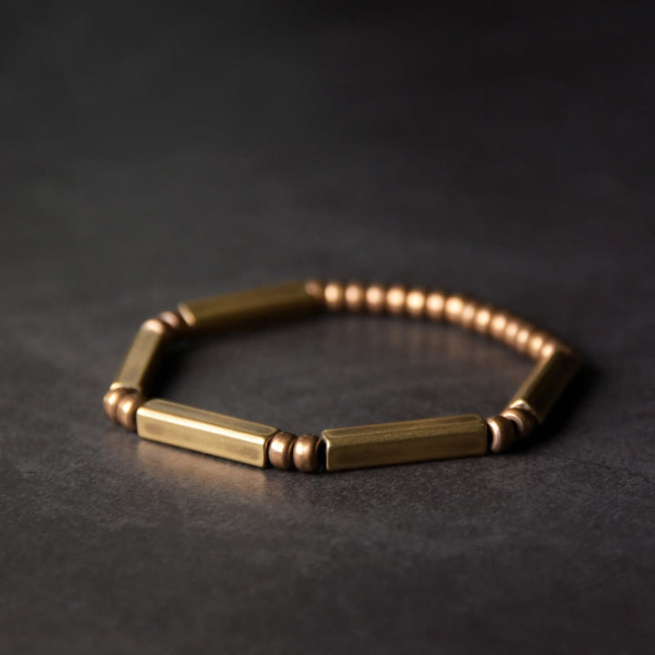 Buddha Stones Tibetan Simple Design Copper Wealth Luck Bracelet - 18cm - image 0