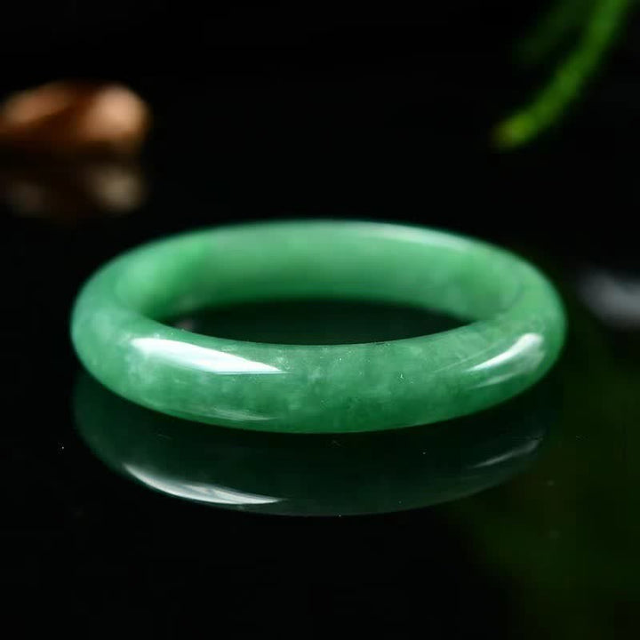 Buddha Stones Quartzite Jade Healing Abundance Protection Bracelet Bangle - image 5