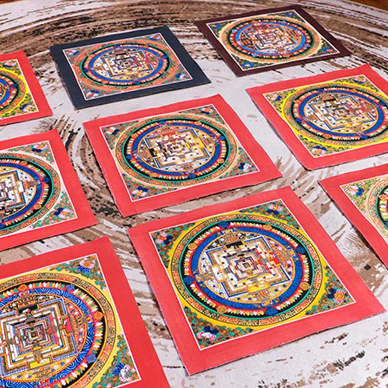 Buddha Stones Tibetan Handmade Thangka Mandala Painting Blind Box Random Color Pattern - image 10