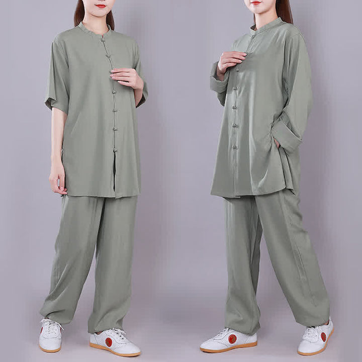 Buddha Stones Tai Chi Qigong Meditation Prayer Spiritual Zen Practice Unisex Cotton Linen Clothing Set - image 18