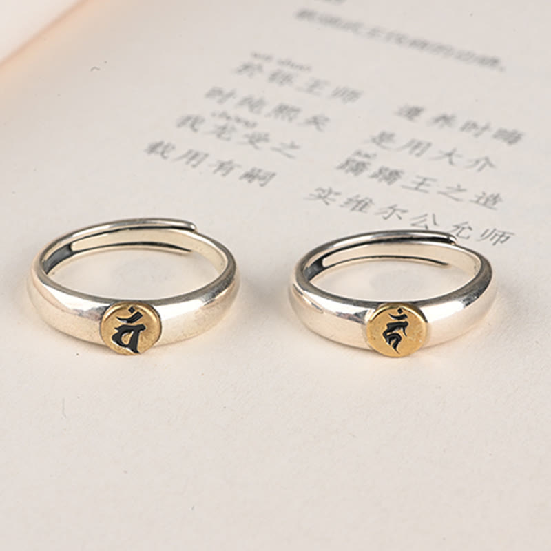 Buddha Stones Tibetan Om Mani Padme Hum Carved Chinese Zodiac Natal Buddha Peace Ring - image 44