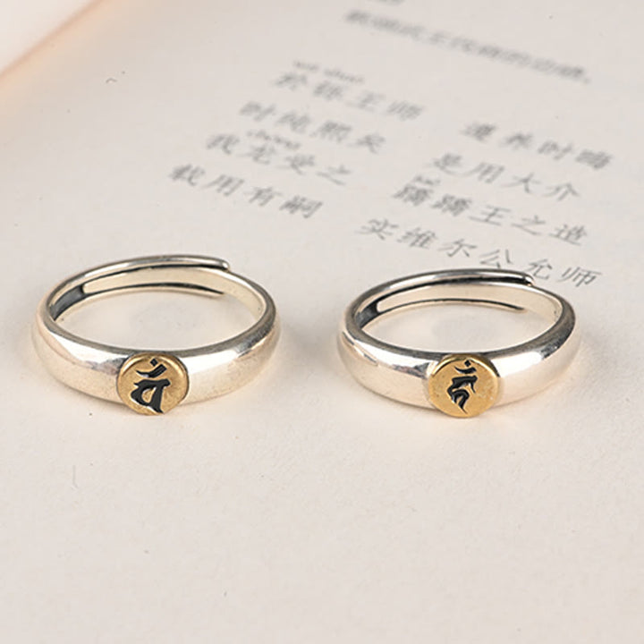 Buddha Stones Tibetan Om Mani Padme Hum Carved Chinese Zodiac Natal Buddha Peace Ring - image 44