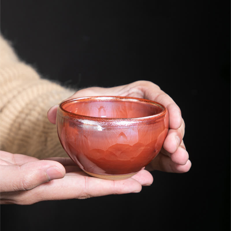 Buddha Stones Handmade Chinese Jianzhan Lotus Design Ceramic Teacup Kung Fu Tea Cup - image 6