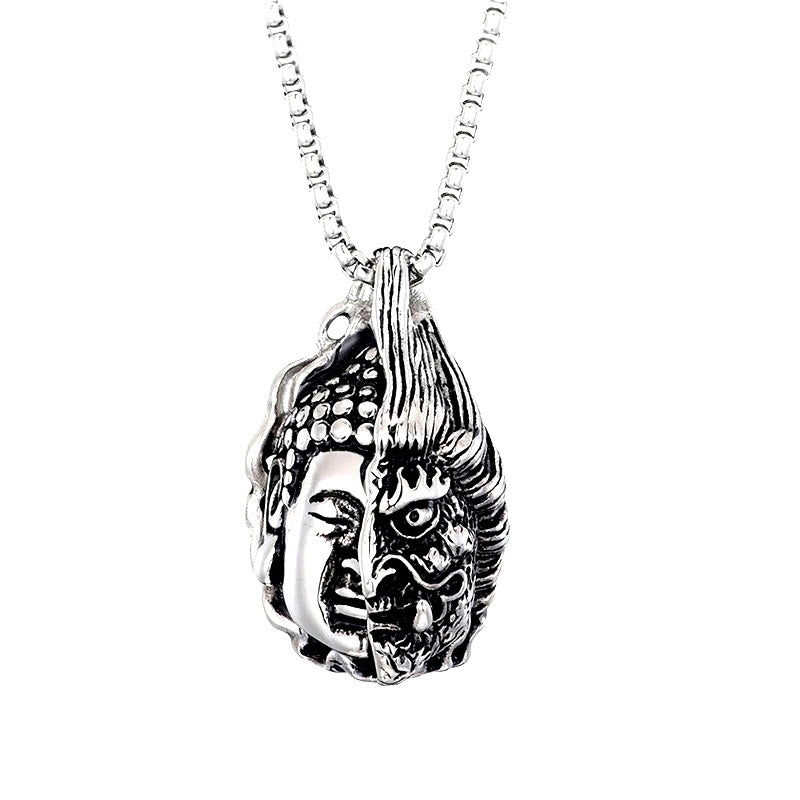 Buddha Stones Half Buddha Half Devil Powerful Necklace - 2 - image 6