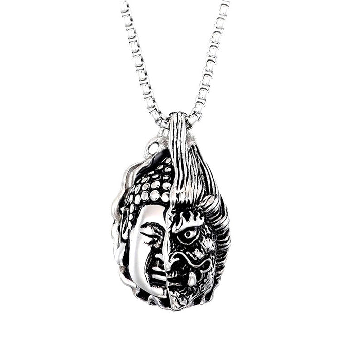 Buddha Stones Half Buddha Half Devil Powerful Necklace - 2 - image 6