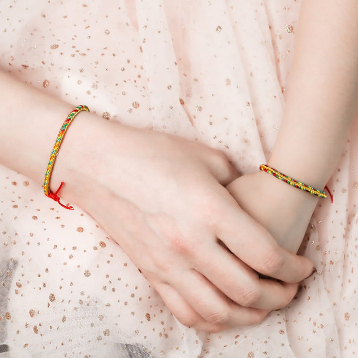 Buddha Stones 925 Sterling Silver Dragon Boat Festival Fu Character Zongzi Pattern Luck Handmade Multicolored Child Adult Bracelet - image 4